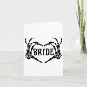 Spooky Bride Skeleton Hands Engagement Wedding Hal Card