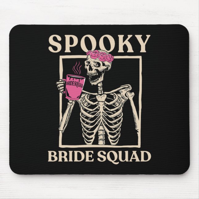Spooky Bride Squad Skeleton Halloween Chelorette P Mouse Mat (Front)