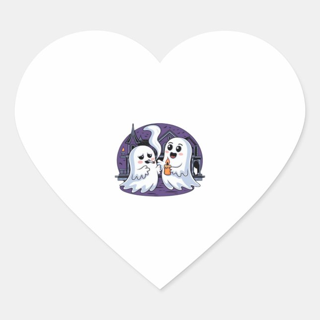 Spooky Buddies A Halloween Haunt Classic T-Shirt Heart Sticker (Front)