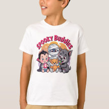 Spooky Buddies Halloween Kids Tee"
