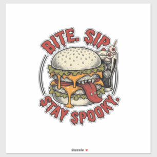 Spooky Burger Shirt Vintage Engraving Halloween Gr
