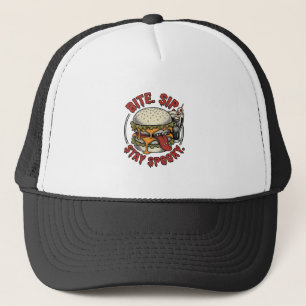 Spooky Burger Shirt Vintage Engraving Halloween Gr Trucker Hat