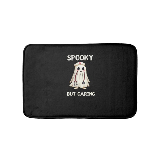 SPOOKY BUT CARING Essential T-Shirt Bath Mat (Front)