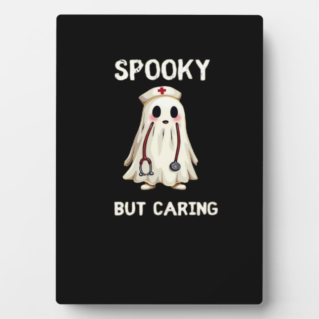 SPOOKY BUT CARING Essential T-Shirt Plaque (Front)