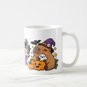 Spooky But Chill Cute Halloween Capybara Mug