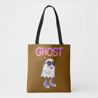 Spooky But Cool Ghost Tee Tote Bag