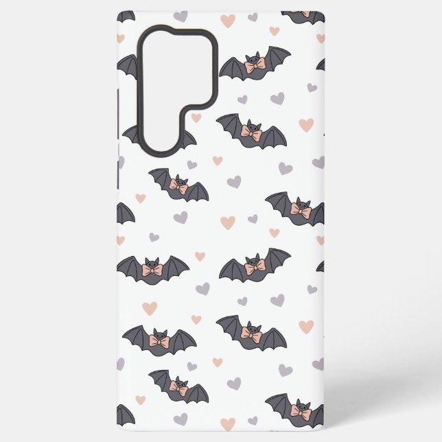 Spooky but Cute Halloween Bats Samsung Galaxy S22 Ultra Case (Back)