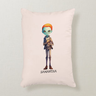 Spooky But Cute Zombie Kid – Adorable Macabre (2) Decorative Cushion