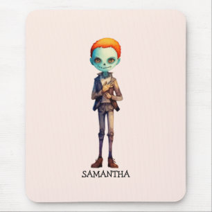 Spooky But Cute Zombie Kid – Adorable Macabre (2) Mouse Mat