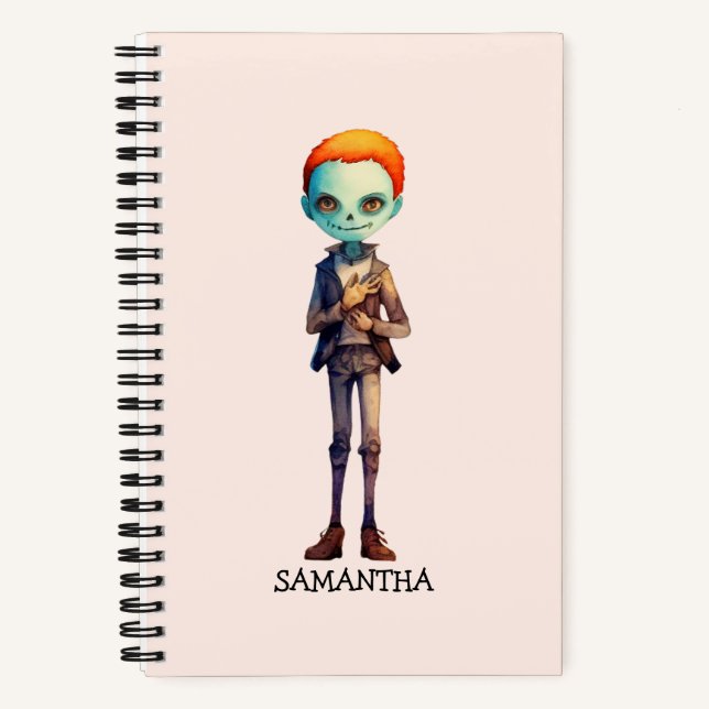 Spooky But Cute Zombie Kid – Adorable Macabre (2) Notebook (Front)