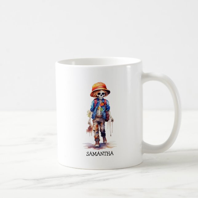 Spooky But Cute Zombie Kid – Adorable Macabre (3) Coffee Mug (Right)