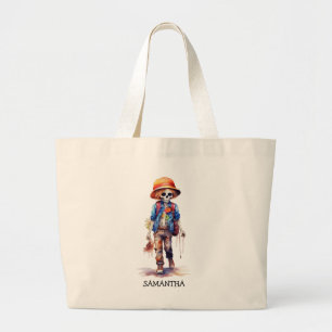Spooky But Cute Zombie Kid – Adorable Macabre (3) Large Tote Bag