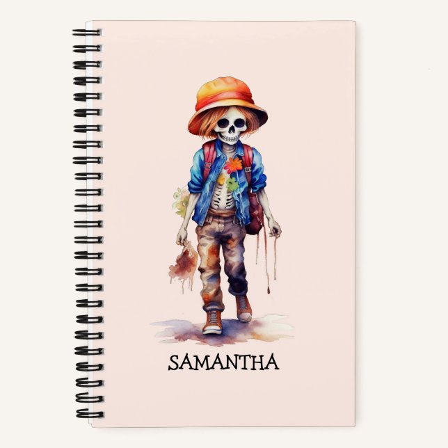 Spooky But Cute Zombie Kid – Adorable Macabre (3) Notebook (Front)