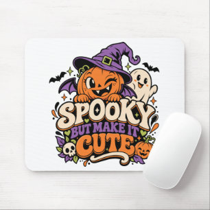 Spooky But Make It Cute Halloween Mouse Pad