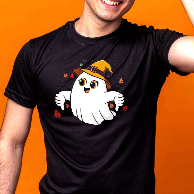 Spooky but Sassy Ghost – Halloween Thumbs Down T-Shirt (Creator Uploaded)