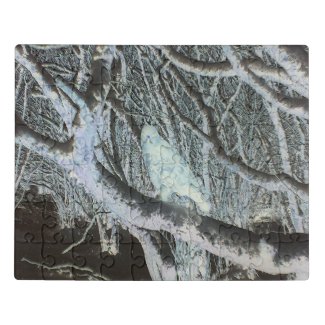 Spooky Buzzard on Branch Acrylic Jigsaw Puzzle