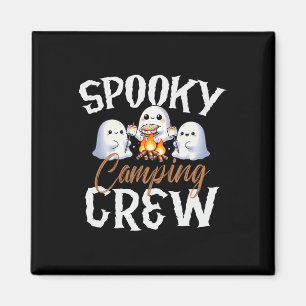 Spooky Camping Crew Halloween 2024 Campfire Happy  Magnet