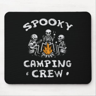 Spooky Camping Crew Halloween Camping Skeleton Cam Mouse Mat