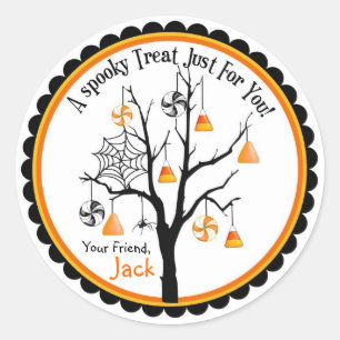 Spooky Candy Tree Halloween Favour Stickers