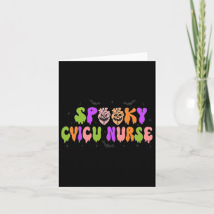 Spooky Cardiac Nurse Halloween Cardiovascular Pump Card