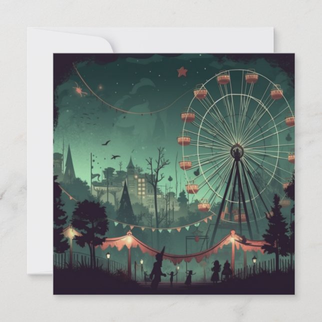 Spooky Carnival: Fright Fest Fairground Invitation (Front)