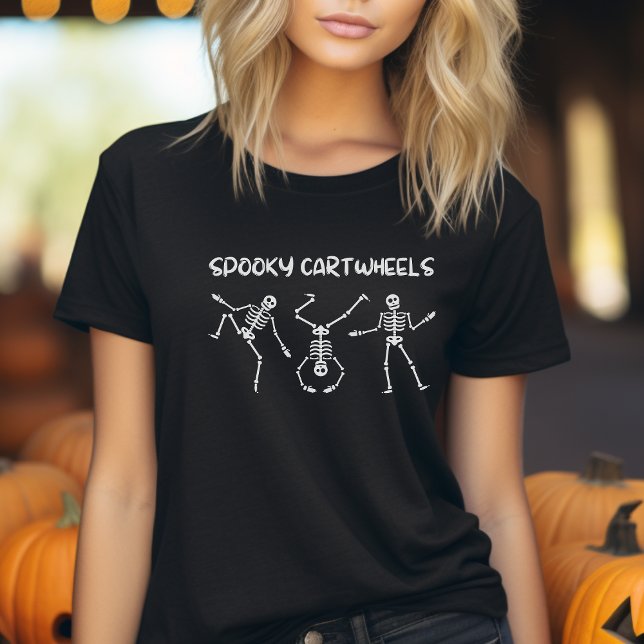 Spooky Cartwheels Halloween Skeletons T-shirt (Creator Uploaded)