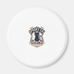 Spooky Cat Club Cat Halloween Spooky Cat Vintage V Magnet