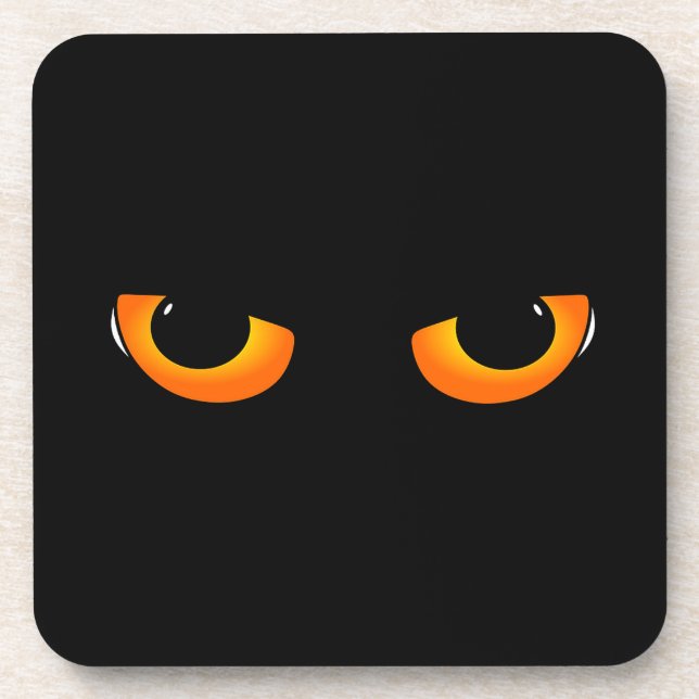 Spooky Cat Eyes Coaster (Front)