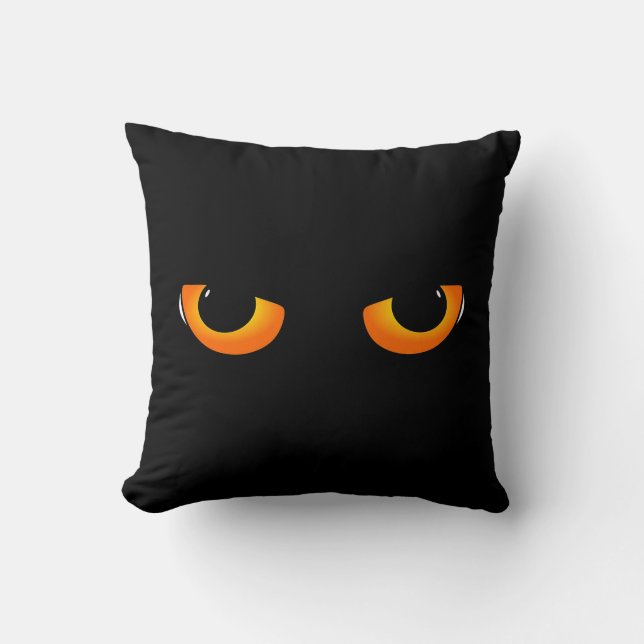 Spooky Cat Eyes Cushion (Front)