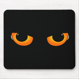 Spooky Cat Eyes Mouse Mat
