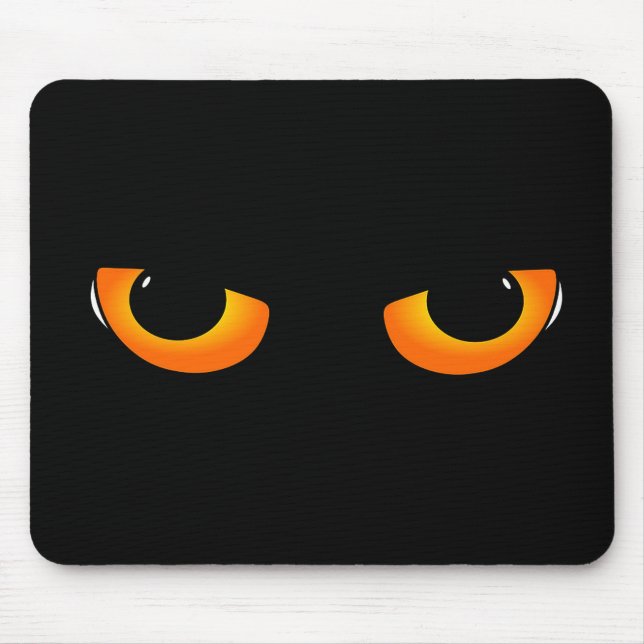 Spooky Cat Eyes Mouse Mat (Front)