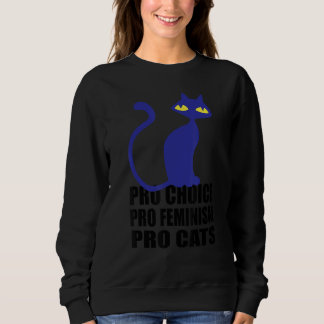 Spooky Cat Familiar Pro Choice Pro Feminism Pro Ca Sweatshirt