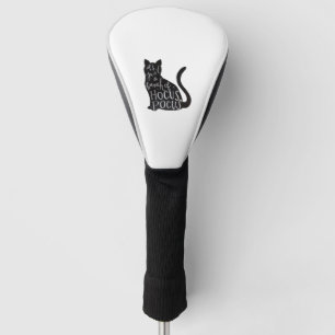 Spooky cat   golf head cover