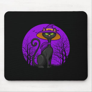 Spooky Cat Lover Halloween Black Kitten Cute Cat S Mouse Mat