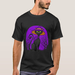 Spooky Cat Lover Halloween Black Kitten Cute Cat S T-Shirt