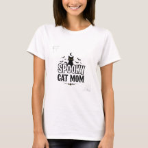 Spooky Cat Mum – Halloween Quote Woman T-shirt