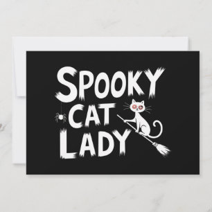 Spooky Cat Mum Spooky Cat Lady Halloween Cat Mum Invitation