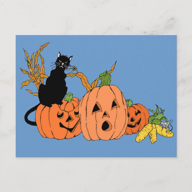 Spooky Cat Postcard (Front)