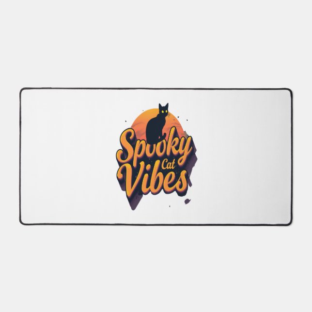 Spooky Cat Vibes 2 Desk Mat (Front)