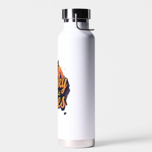 Spooky Cat Vibes 2 Water Bottle (Left)