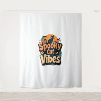 Spooky Cat Vibes Tapestry