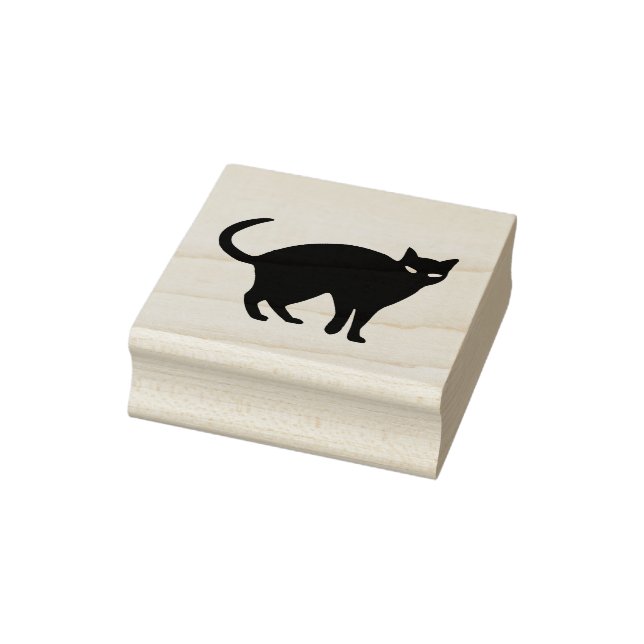 Spooky Cat with an Arched Back Art Stamp (Stamp)