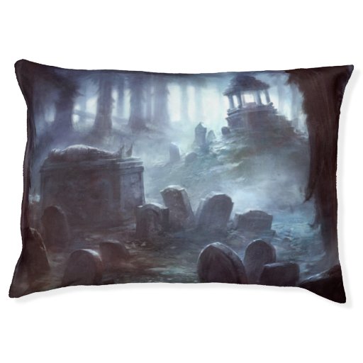 Image of spooky Cemetery Pet Bed