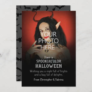 Spooky Change Photo Image Halloween Greeting Holiday Card