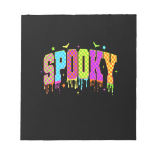 Spooky Checkered Halloween Notepad