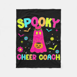 Spooky Cheer Coach Halloween Cheerleading Coach Pr Fleece Blanket