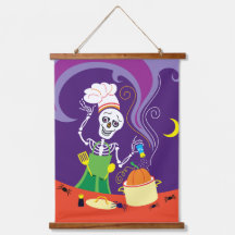 Spooky Chef Cooking a Pumpkin