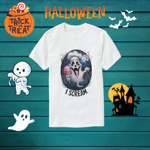 Spooky Chef Ghost Ice Cream Halloween Funny Men's