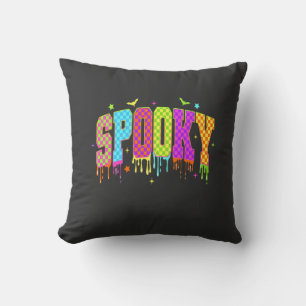 Spooky Chequered Halloween Cushion