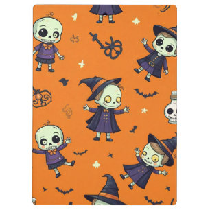 Spooky Chic Halloween Pillow - Frightfully Festive Clipboard